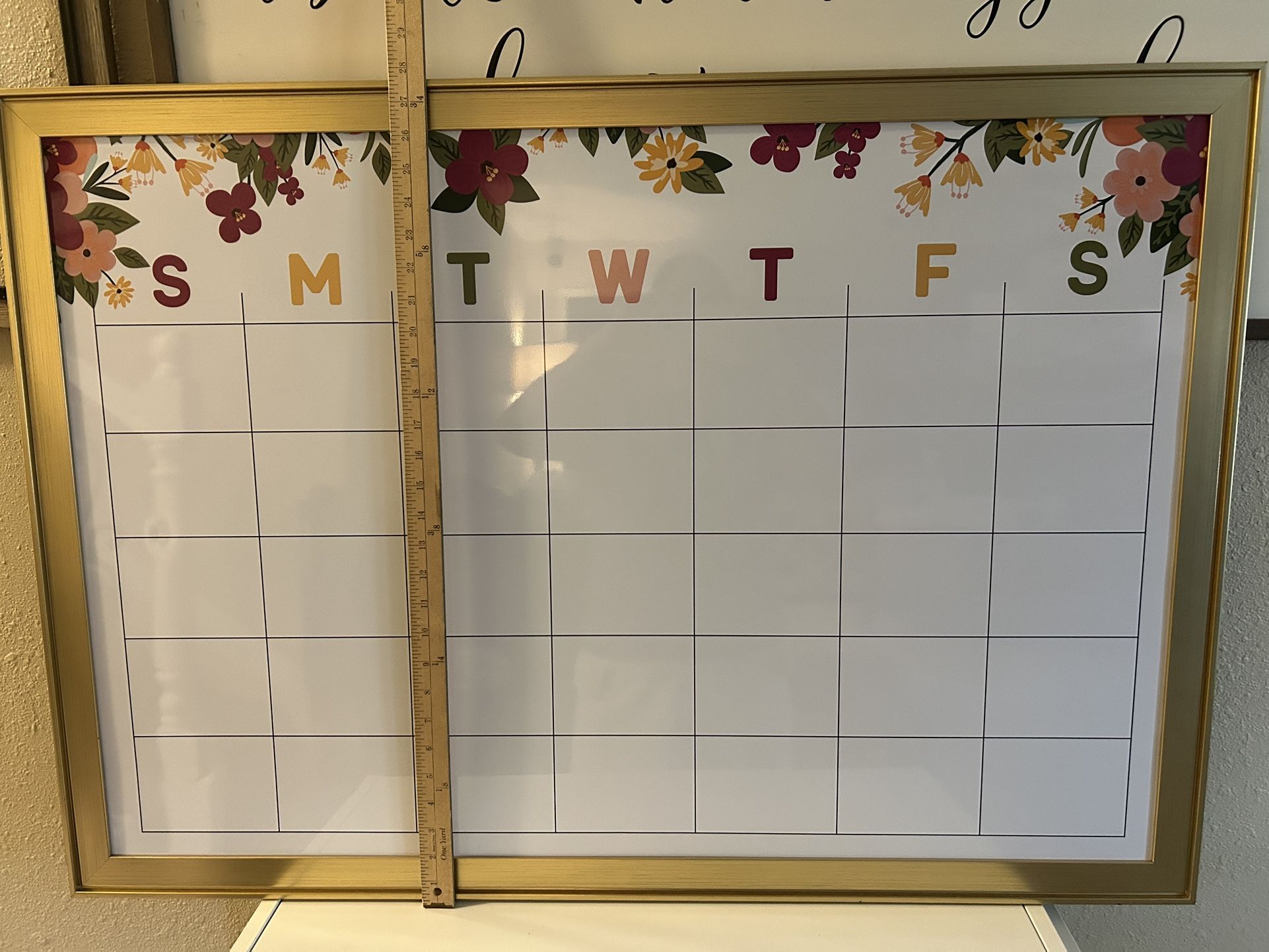 Dry Erase Calendar board