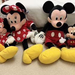Disney Mickey and Minie Flush Toys