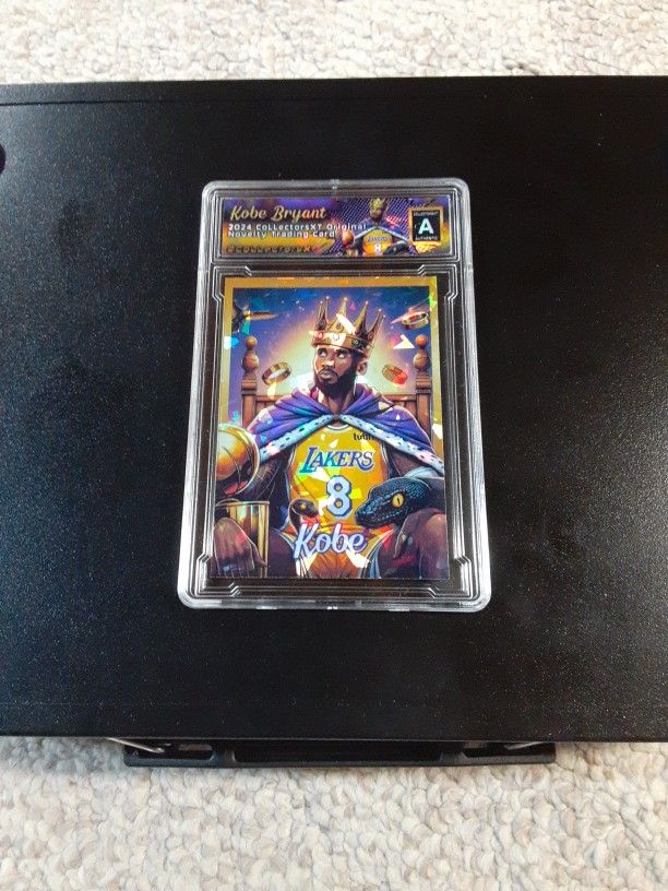 Kobe Bryant 2024 Slab Gold Cracked Ice REFRACTOR Original Art Novelty Card