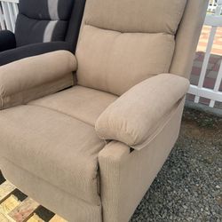 New Small Beige Recliner