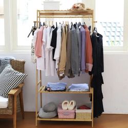 Bamboo Garment Rack - NEW in Box