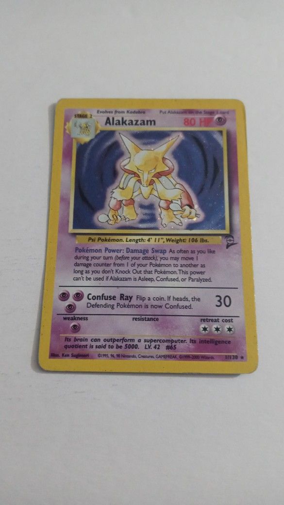 Alakazam Base Set 2 Pokemon Card