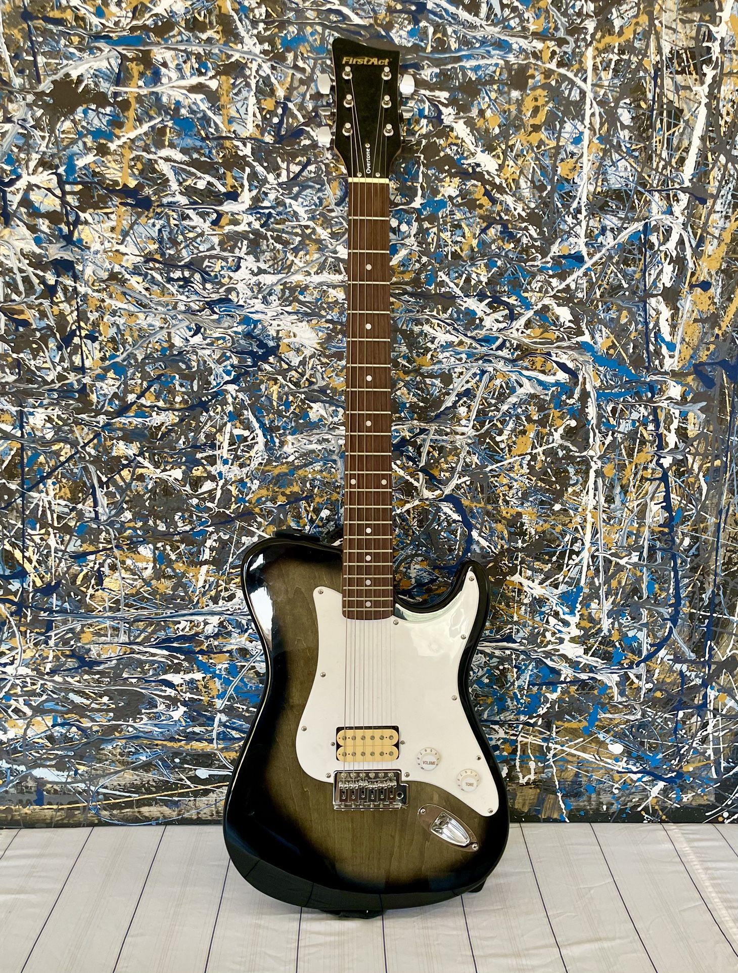 FirstAct Overtone Silverburst Electric Guitar