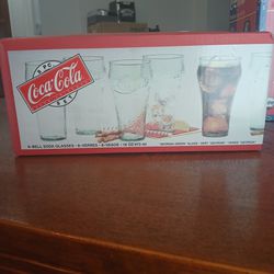 VTG Coca Cola Soda  Glasses (8)