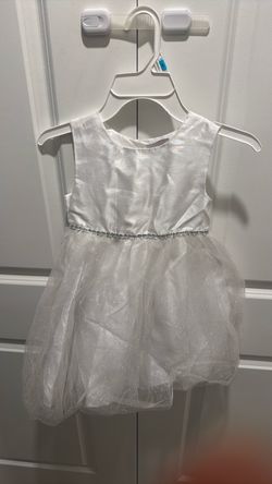 Girls white and silver sparkly dress-size 5T