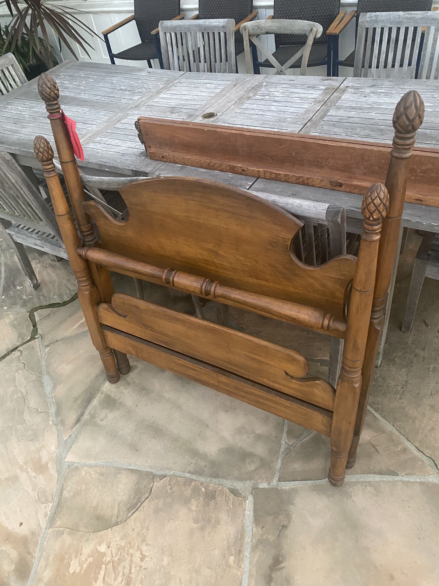 Antique Twin Bed Frame Wood 