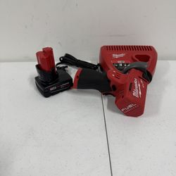 Milwaukee M12 FUEL 12V Lithium-Ion Brushless Cordless 3 in. Cut Off Saw w/M12 XC 4.0 Ah Battery  and Charger