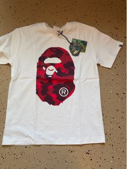 Red and white bape shirt 45$
