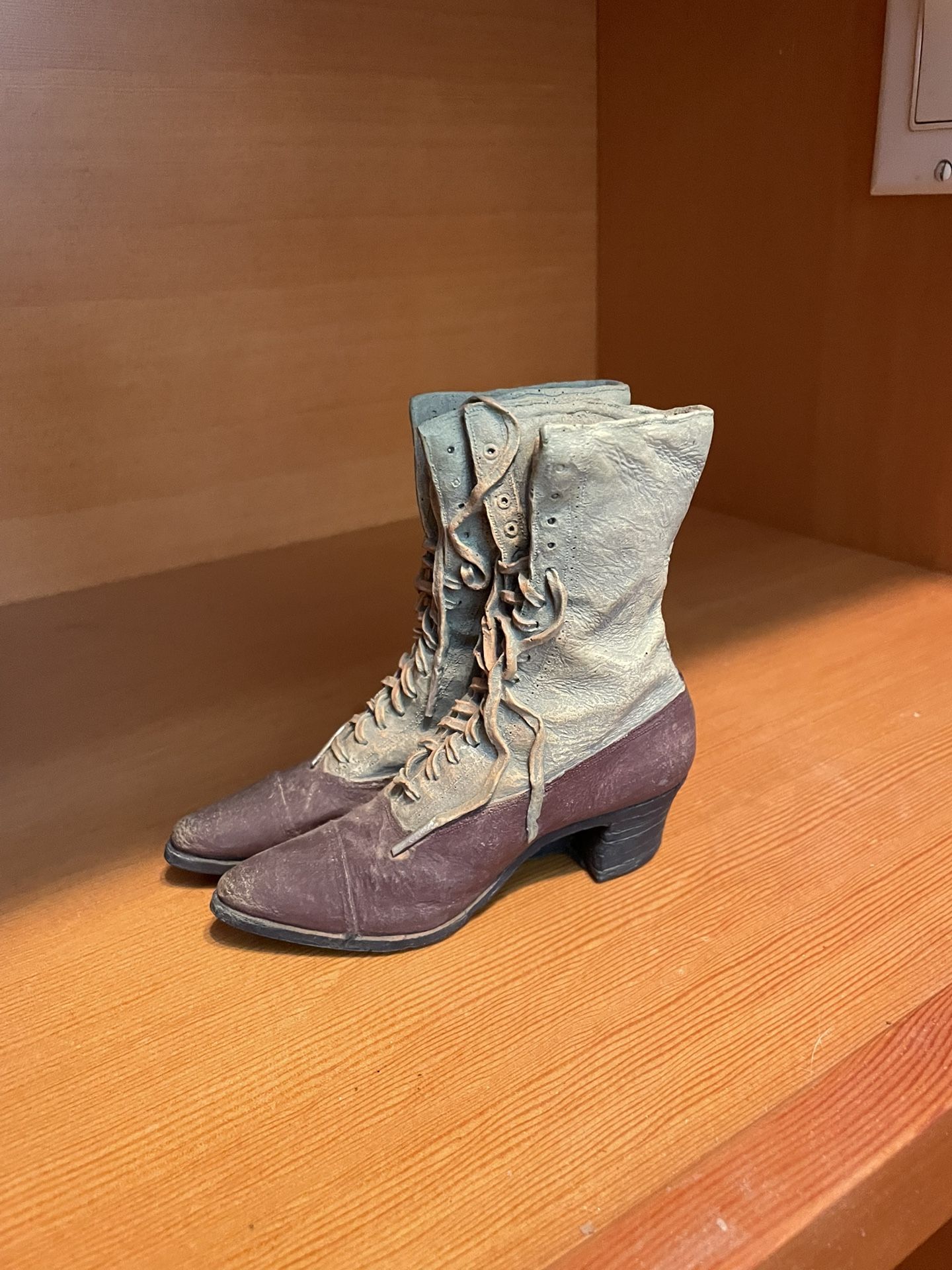 Vintage Cowboy Boot Statue