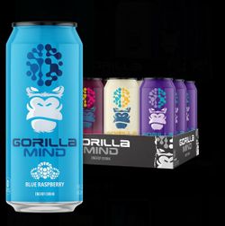 Case of gorilla mind, energy drinks