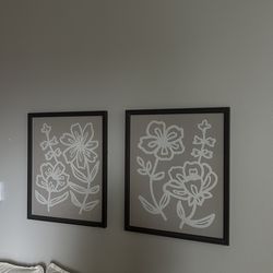 Set of 2 Hobby Lobby Framed Floral Wall Art