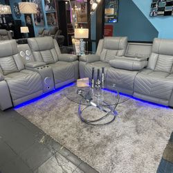 Power Reclining Sofa & Loveseat Set