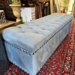 Beautiful Velvet Ottoman With Storage