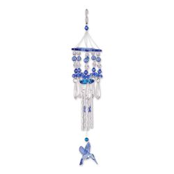 BLUE HUMMINGBIRD WIND CHIMES 