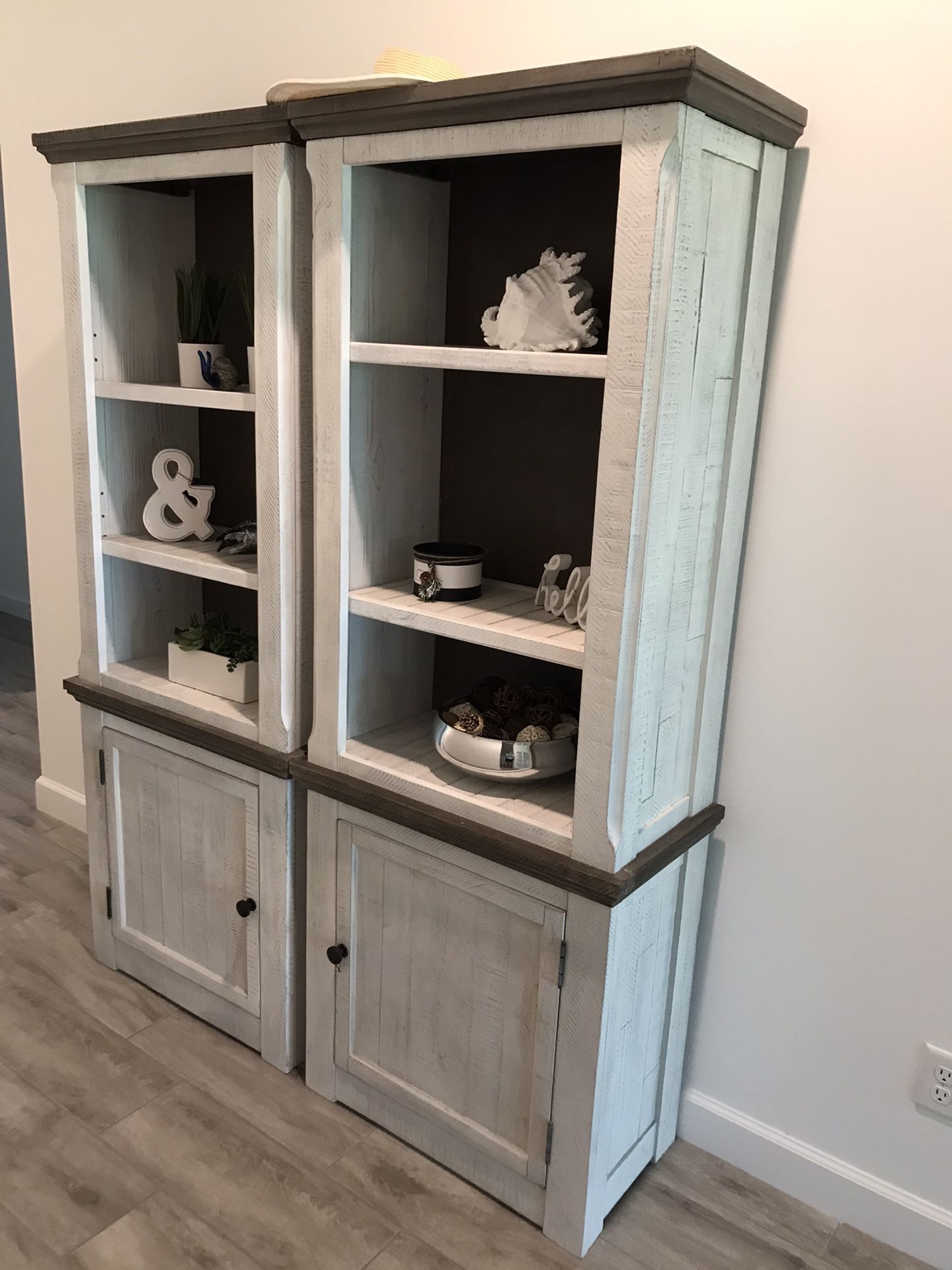 Farmhouse Solid Wood Shelving Unit