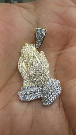 14k Gold charm cz stones high quality 7.4 grams