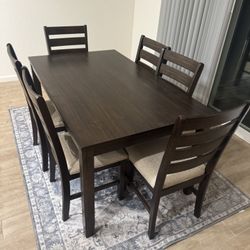 Dining Table Set  6 Chairs 