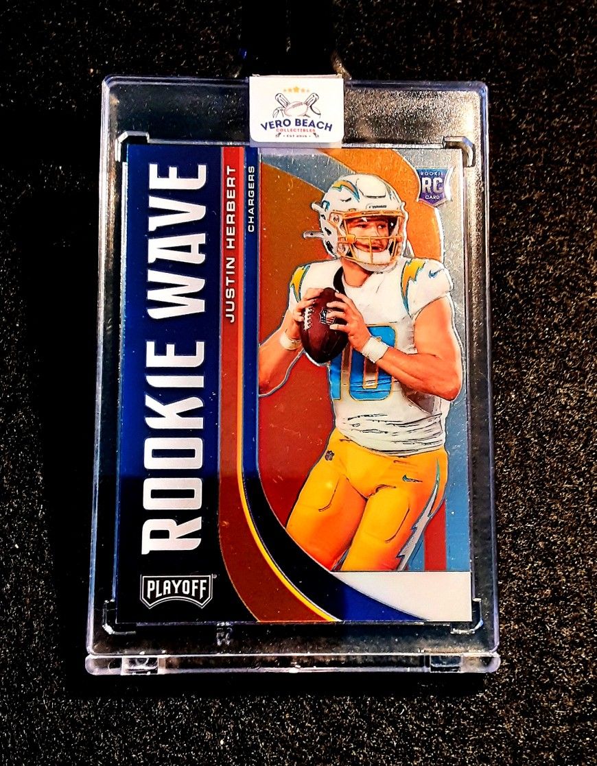 Justin Herbert 2020 Playoff Rookie Wave Chargers NFL STAR