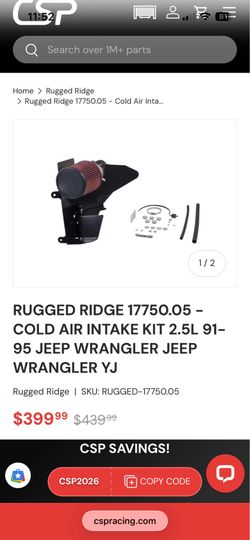 Rugged Ridge Cold Air Intake