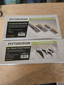 NEW Pittsburgh Concrete & Masonry Hand Tool Sets – 9 Tools Total (New in Box)