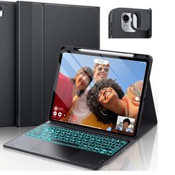 CHESONA Ultra Light iPad Air 13 inch Case Keyboard(M3 2025 / M2 2024)- Magnetic Detachable 7 Colors Backlit Multi-Touch Trackpad Keyboard for iPad Pro