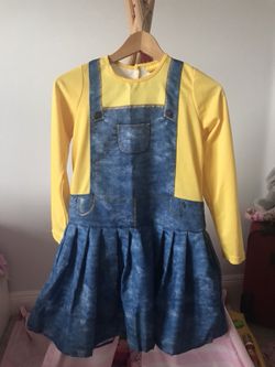 Girls minions costume Large