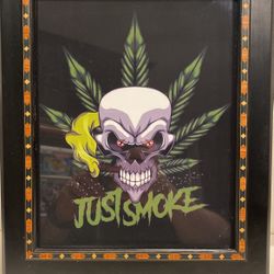 CUSTOM FRAMED JUST SMOKE PRINT BLAZE