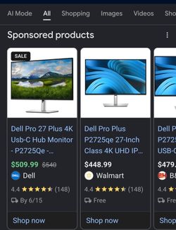 New Sealed 27" 4k Dell Monitors