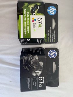 HP 67XL black and color ink