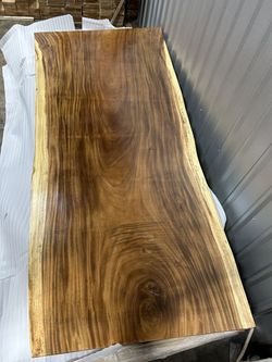 8 ft Live Edge Saman Slab Table - No. 15