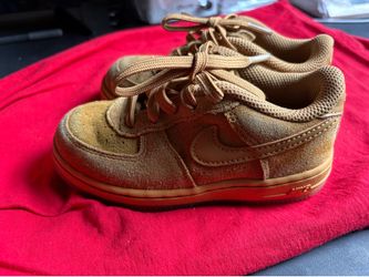Nike Airforce 1 Tan Suede Toddler shoes Size 9c