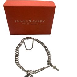 James Avery .925 Sterling Silver 2 Charm Bracelet 
