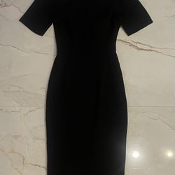 Dress The Population Classic Black Midi Dress | Gloria Front Zip Sheath Dress