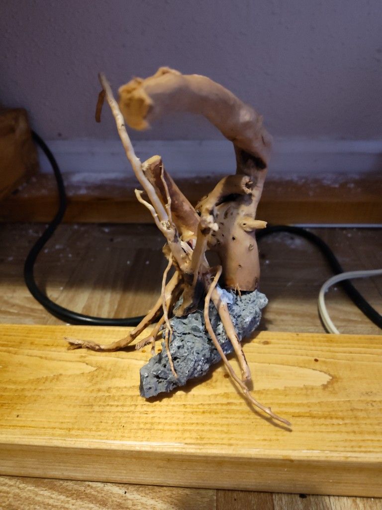 decoration for fish tanks natural wood with rock