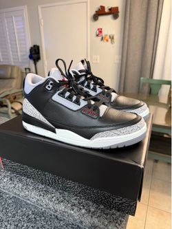 Jordan 3 black cement men’s size 10.5
