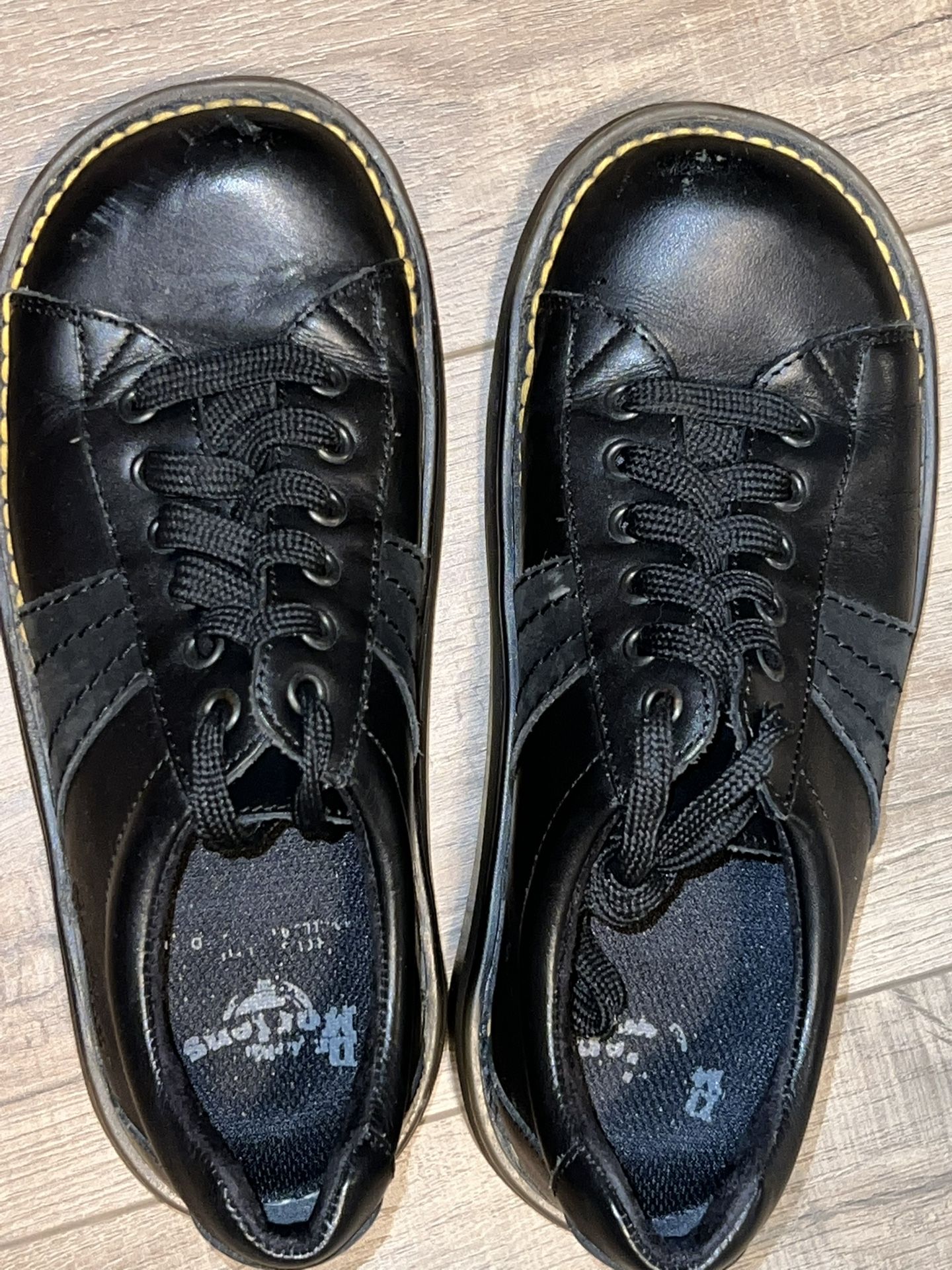 Dr Martens Mel 2B24 Shoe Black Leather Lace Up 6 Eye Vintage US 4 / UK 3 Excellent Women’s Boys Girls