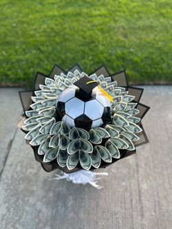 Soccer ball graduation bouquet