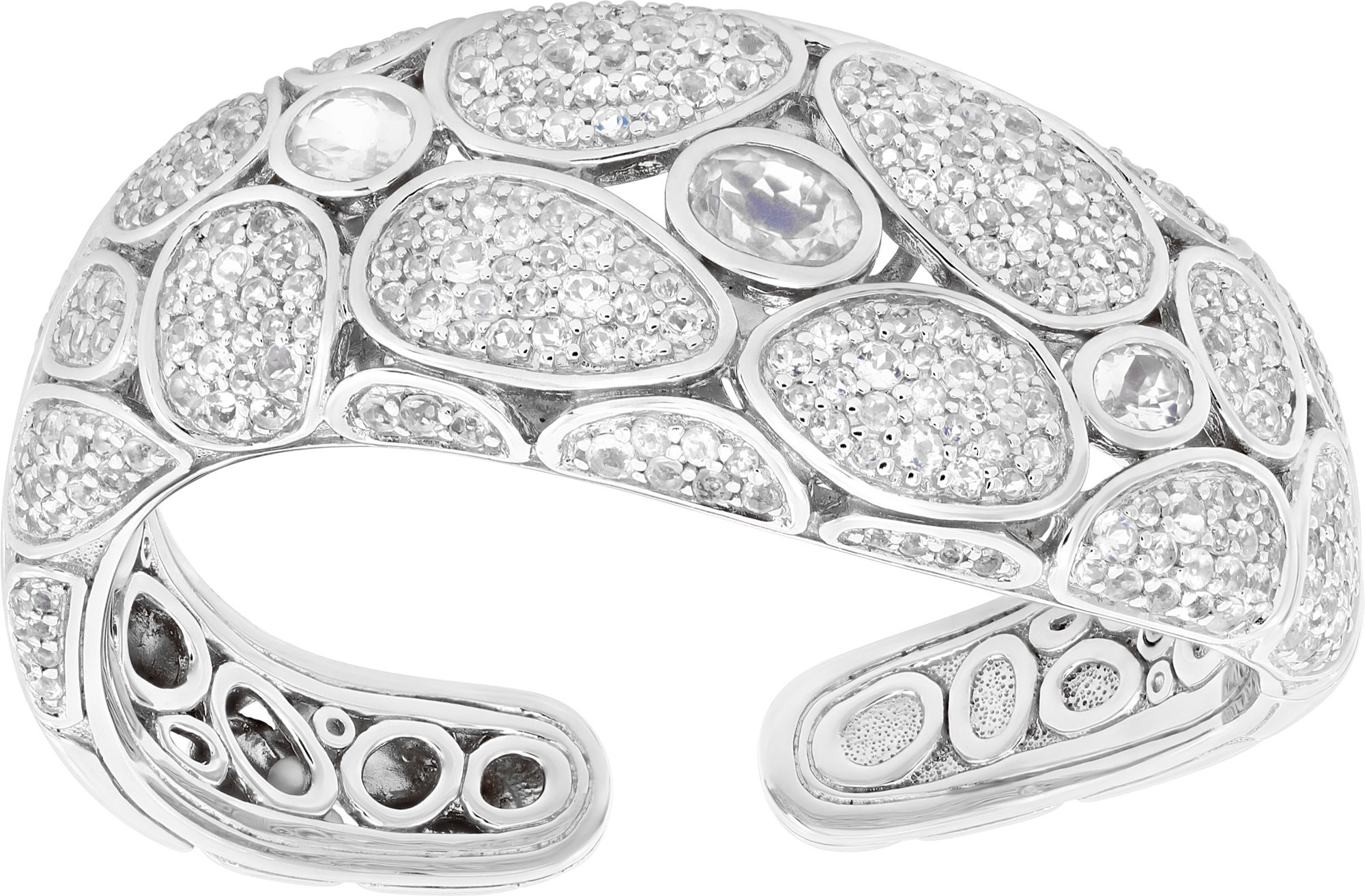 John Hardy Moonstone Labradorite & Moonstone Kale Cuff Bracelet