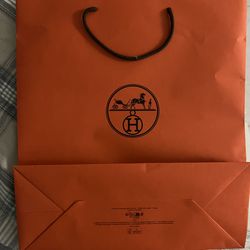 Authentic Hermes Orange Shopping Bags (3) – Large Boutique Packaging