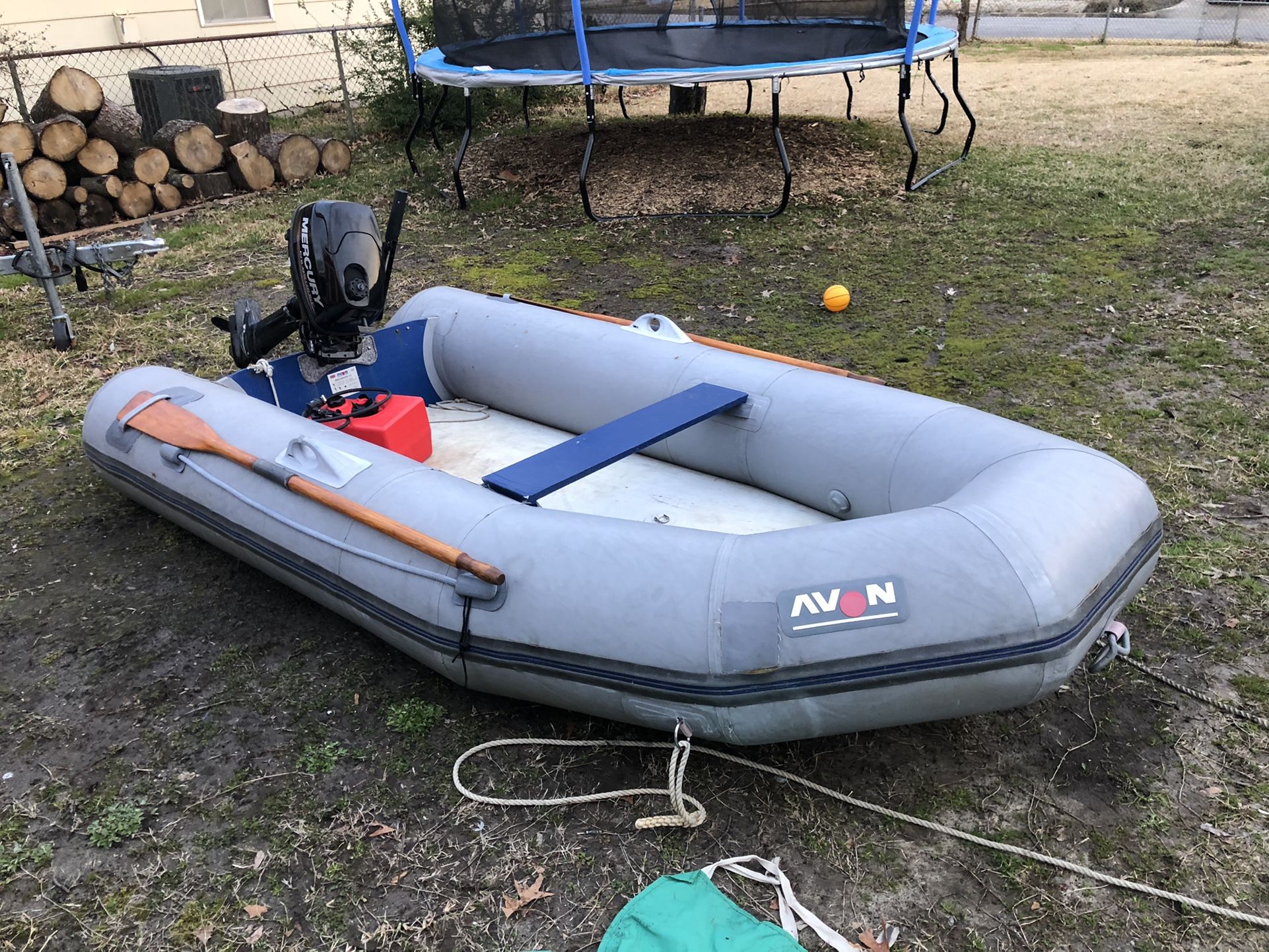 10’ Inflatable Boat 4hp Motor