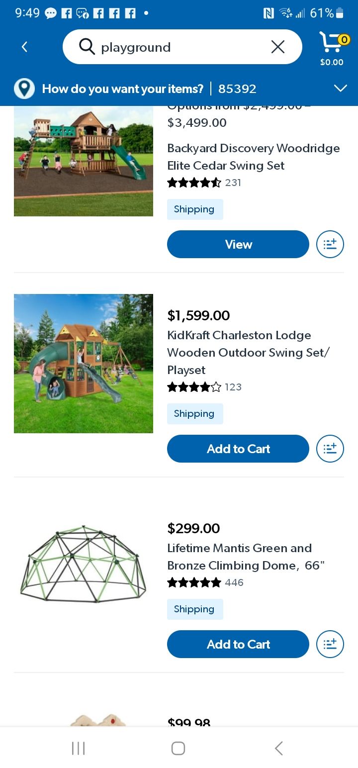 KidsKraft Charles Wooden Outdoor Swing Set.