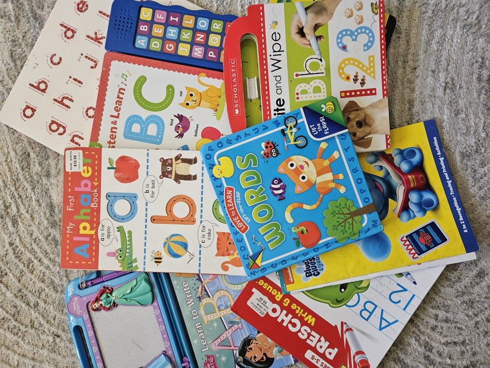 Toddler ABC Books And Learning Materials 9pieces