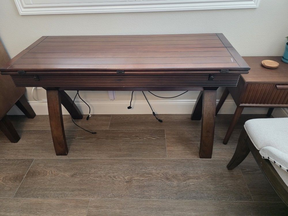 Solid Wood Folding Desk / Writing Desk – Expandable Top – 48”W x 30”H 