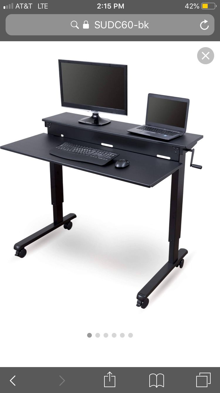 Adjustable crank height desk (new)