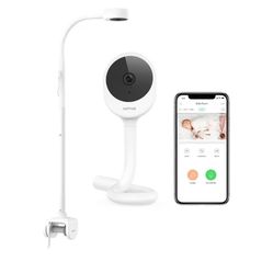 NETVUE Peekababy Baby Camera with Wireless Audio, Adjustable Crib Mount Monitor, Works via 2.4GHz Wi-Fi for Wide Coverage & Stable Connection, Smart A