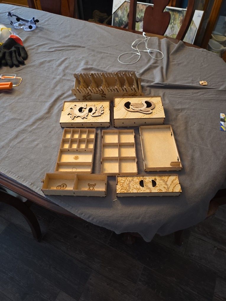 Board Game Organizer, For Spirit Island, Laser Cut Wood