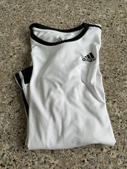 Adidas Boys Long Sleeve White Shirt Size 14/16