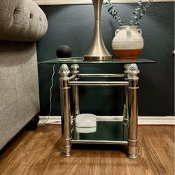 2 Glass Side Tables