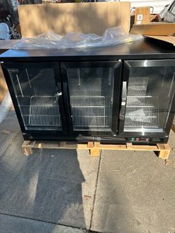 Commercial Back Bar Cooler with 3 Doors,11.4 Cu.Ft Under Counter Beverage Refrigerator, Commercial Display Drink Fridge, LED Lighting For Beer Wine So