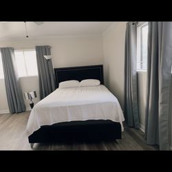 Queen Size Bed Mattress Headboard Frame Included